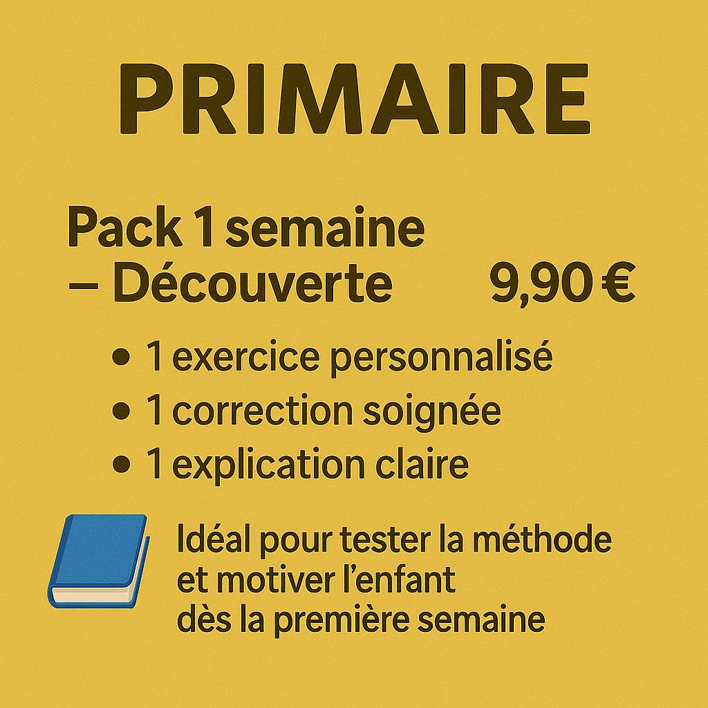 Suivi primaire - Accompagnement scolaire