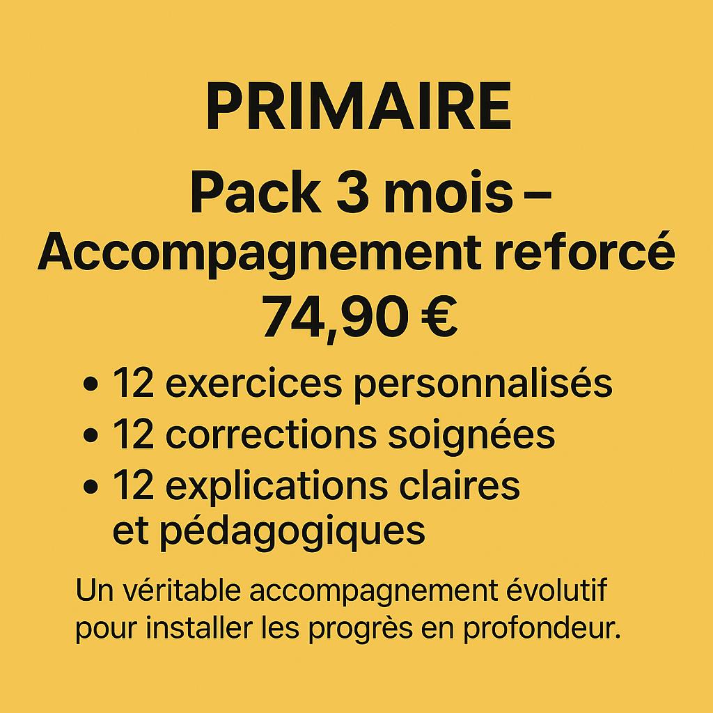 Suivi primaire - Accompagnement scolaire