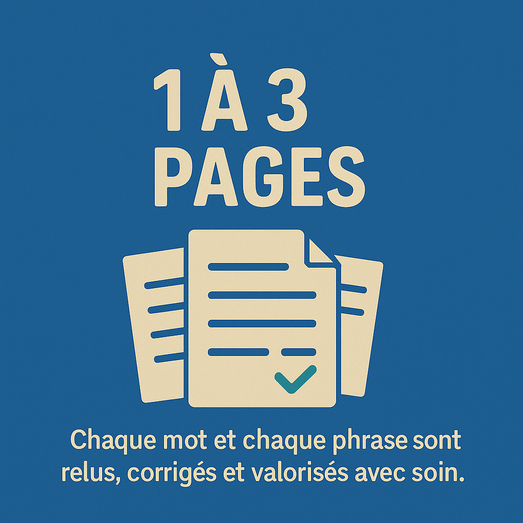 Correction et amélioration de texte - Travail soigné et humain